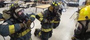 KACC Fire-Rescue-EMR Students engaged in SCBA practice.